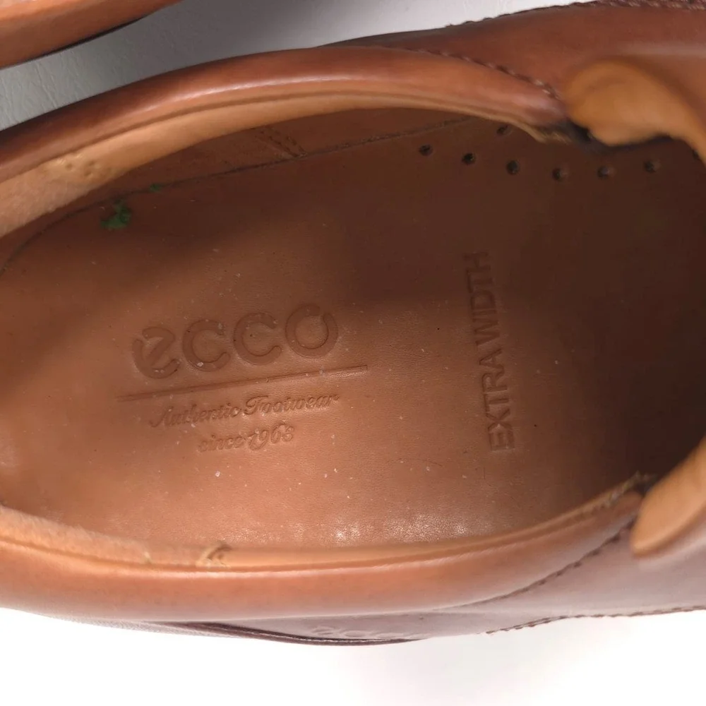 ECCO Mens Shoes Casual Comfort Leather Slip on 12 Loafers‎ Brown EXTRAWIDTH